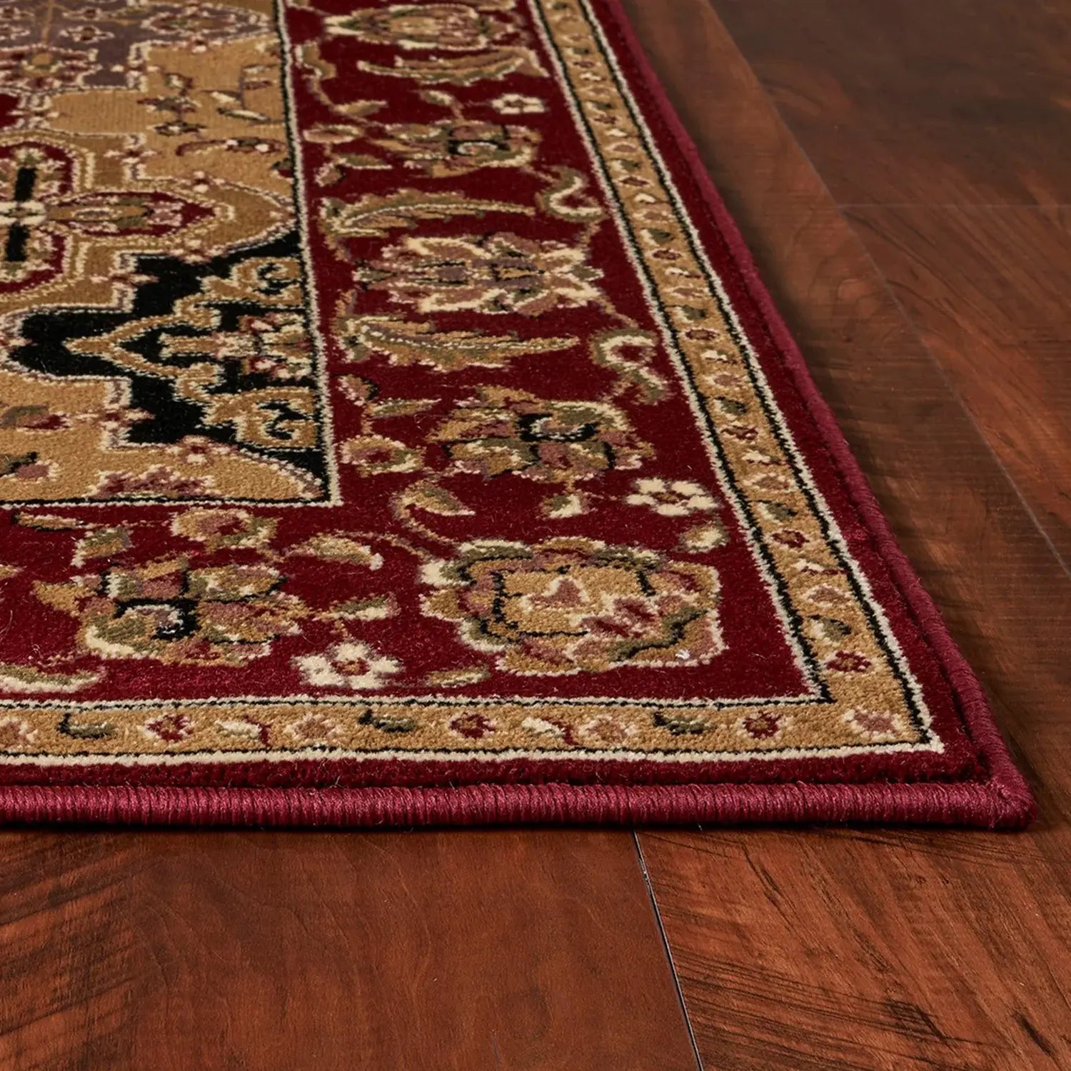 Red Octagon Quatrefoil Area Rug - Homeroots - Flyclothing LLC