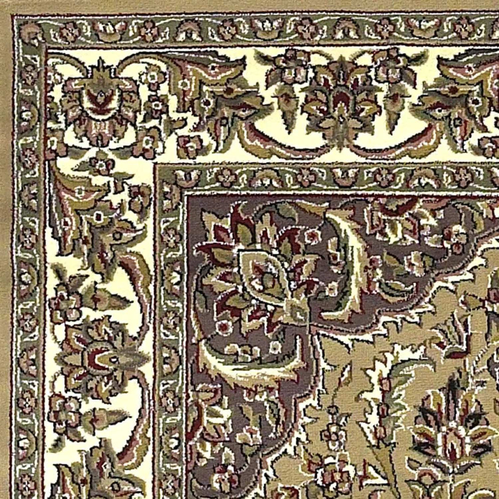 Beige And Ivory Octagon Medallion Area Rug - Homeroots - Flyclothing LLC