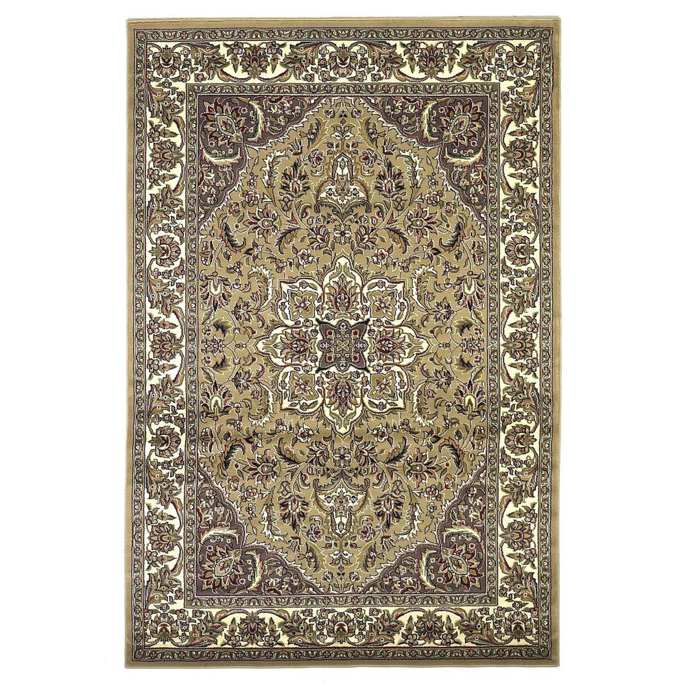 Beige And Ivory Octagon Medallion Area Rug - Homeroots - Flyclothing LLC