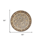 6' Grey Mocha Hand Tufted Traditional Round Indoor Area Rug - Homeroots - Flyclothing LLC