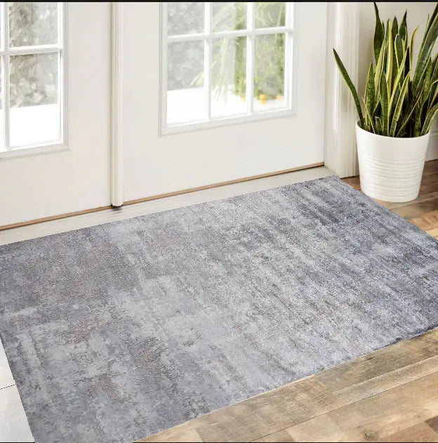 3' X 5' Slate Gray Abstract Hand Loomed Area Rug - Homeroots - Flyclothing LLC