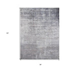 3' X 5' Slate Gray Abstract Hand Loomed Area Rug - Homeroots