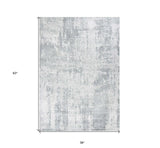 3' X 5' Gray Abstract Hand Loomed Area Rug - Homeroots