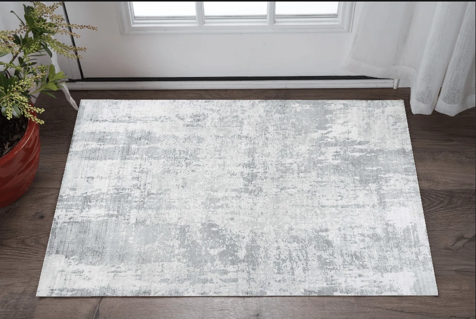 3' X 5' Gray Abstract Hand Loomed Area Rug - Homeroots