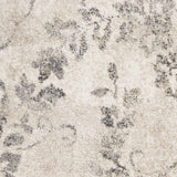 5' X 8' Grey Machine Woven Distressed Floral Medallion Indoor Area Rug - Homeroots - Flyclothing LLC