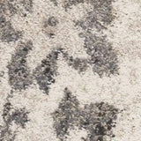 5' X 8' Grey Machine Woven Distressed Floral Medallion Indoor Area Rug - Homeroots - Flyclothing LLC