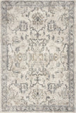 5' X 8' Ivory Machine Woven Distressed Floral Traditional Indoor Runner Rug - Homeroots