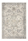 5' X 8' Ivory Machine Woven Distressed Floral Traditional Indoor Runner Rug - Homeroots