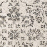 5' X 8' Ivory Machine Woven Distressed Traditional Floral Vines Indoor Area Rugg - Homeroots - Flyclothing LLC