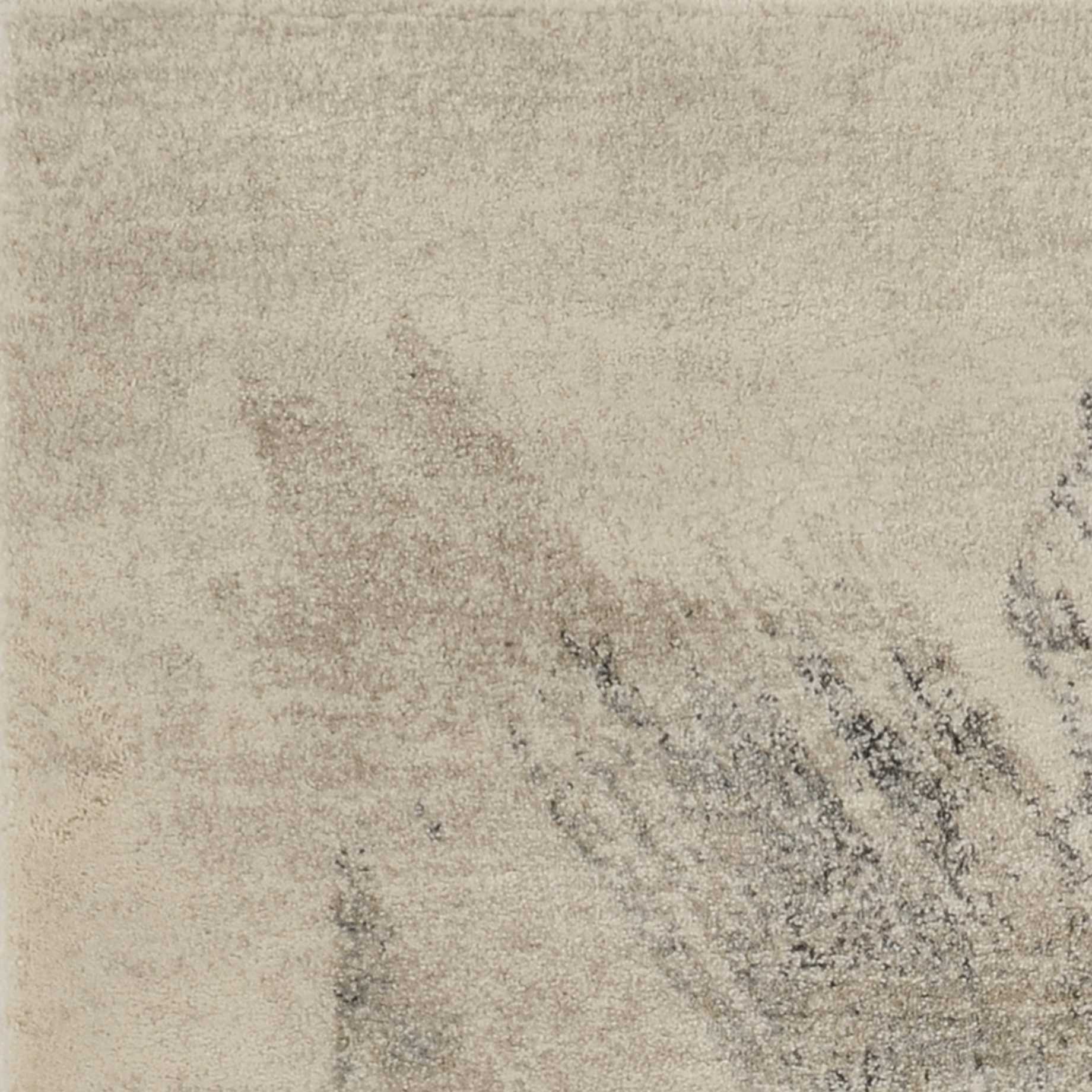 5' X 8' Ivory Grey Machine Woven Abstract Brushstrokes Indoor Area Rug - Homeroots - Flyclothing LLC