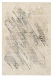 5' X 8' Ivory Grey Machine Woven Abstract Brushstrokes Indoor Area Rug - Homeroots