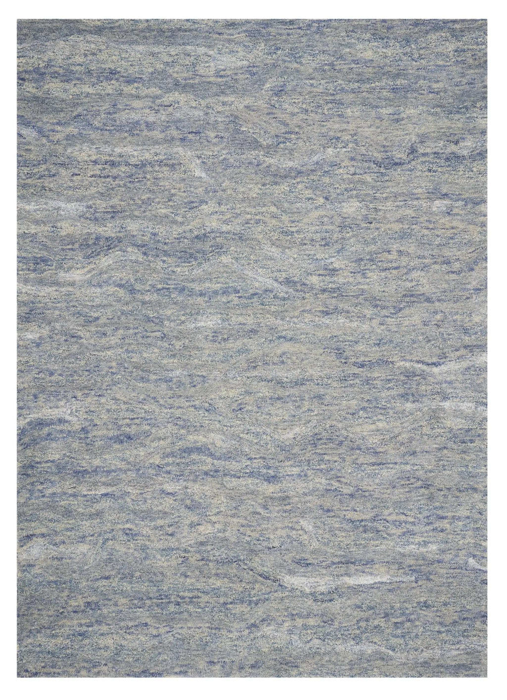 5' X 7' Ocean Blue Hand Tufted Abstract Indoor Area Rug - Homeroots - Flyclothing LLC