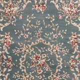 8' X 10' Slate Blue Floral Bordered Indoor Area Rug - Homeroots