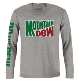 Mountain Dew Do The Dew Sleeve Print Long Sleeve T-Shirt - Gray
