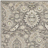 8' X 11' Gray Damask Indoor Outdoor Area Rug - Homeroots - Flyclothing LLC