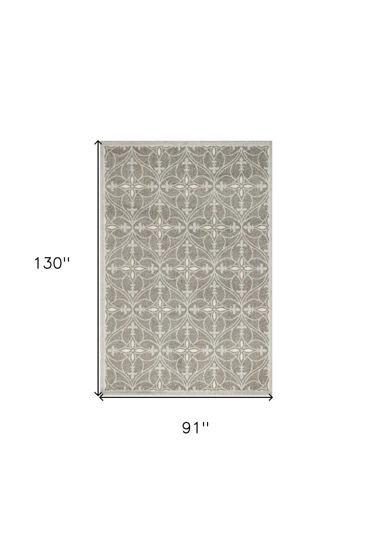 8' X 11' Gray Area Rug With UV Protection - Homeroots - Flyclothing LLC