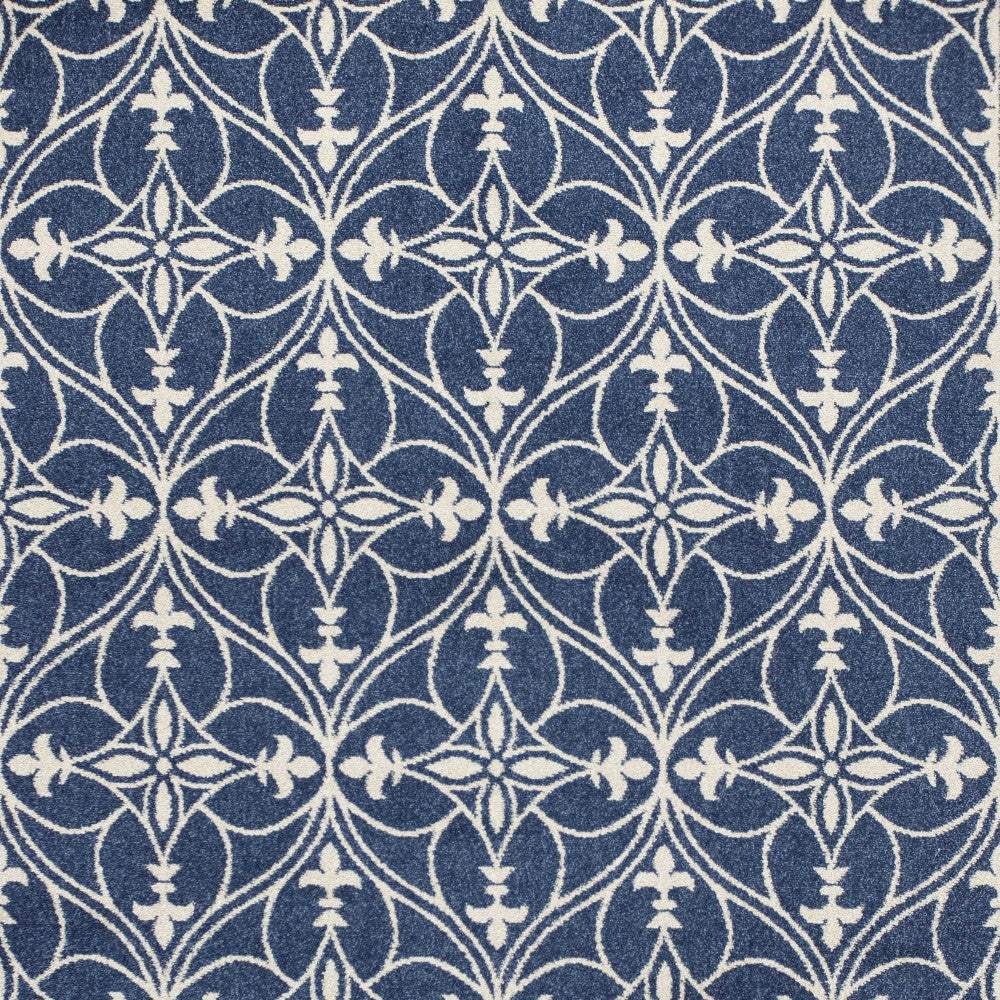 8' X 11' Denim Blue Moroccan Indoor Outdoor Area Rug - Homeroots - Flyclothing LLC