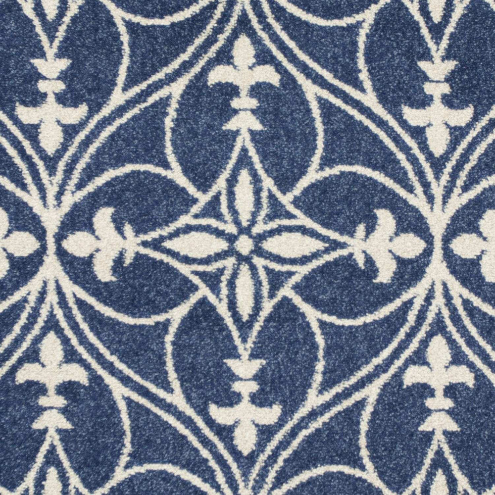 8' X 11' Denim Blue Moroccan Indoor Outdoor Area Rug - Homeroots - Flyclothing LLC