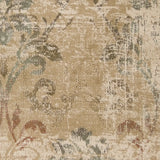 8' X 11' Champagne Beige Machine Woven Damask Indoor Area Rug - Homeroots - Flyclothing LLC