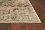 8' X 11' Champagne Beige Machine Woven Damask Indoor Area Rug - Homeroots