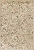 8' X 11' Ivory Machine Woven Floral Traditional Indoor Area Rug - Homeroots