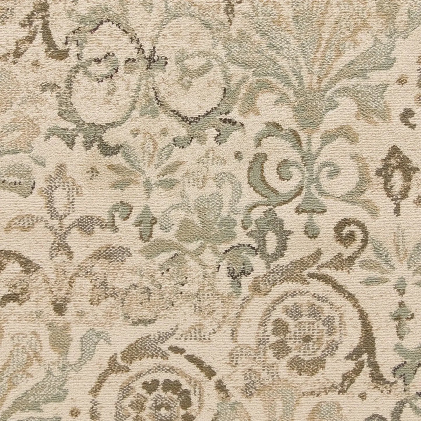 8' X 11' Ivory Machine Woven Floral Traditional Indoor Area Rug - Homeroots - Flyclothing LLC