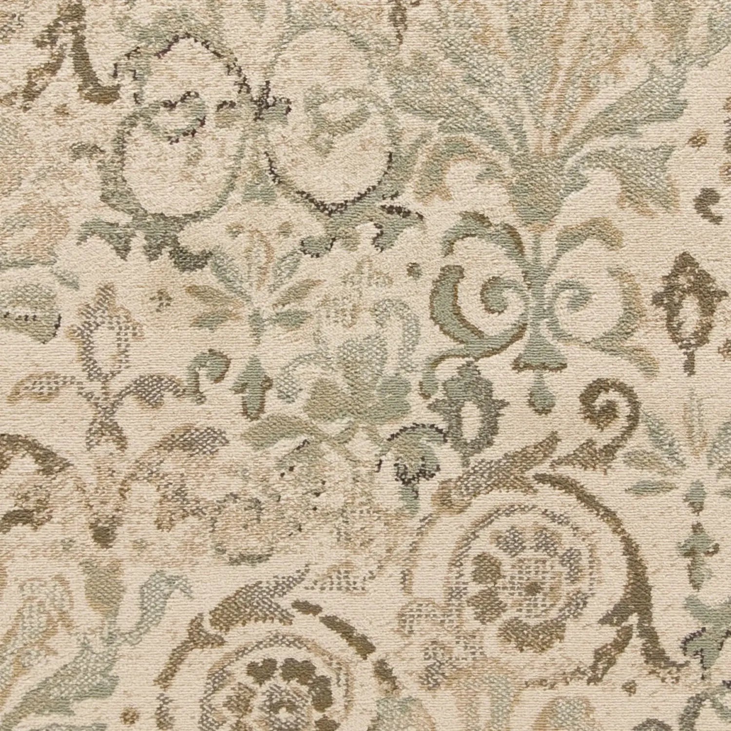 8' X 11' Ivory Machine Woven Floral Traditional Indoor Area Rug - Homeroots - Flyclothing LLC