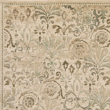 8' X 11' Ivory Machine Woven Floral Traditional Indoor Area Rug - Homeroots - Flyclothing LLC