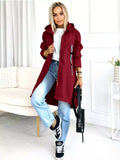 Full Size Zip Up Longline Hooded Outerwear Plus Size - Trendsi - Flyclothing LLC
