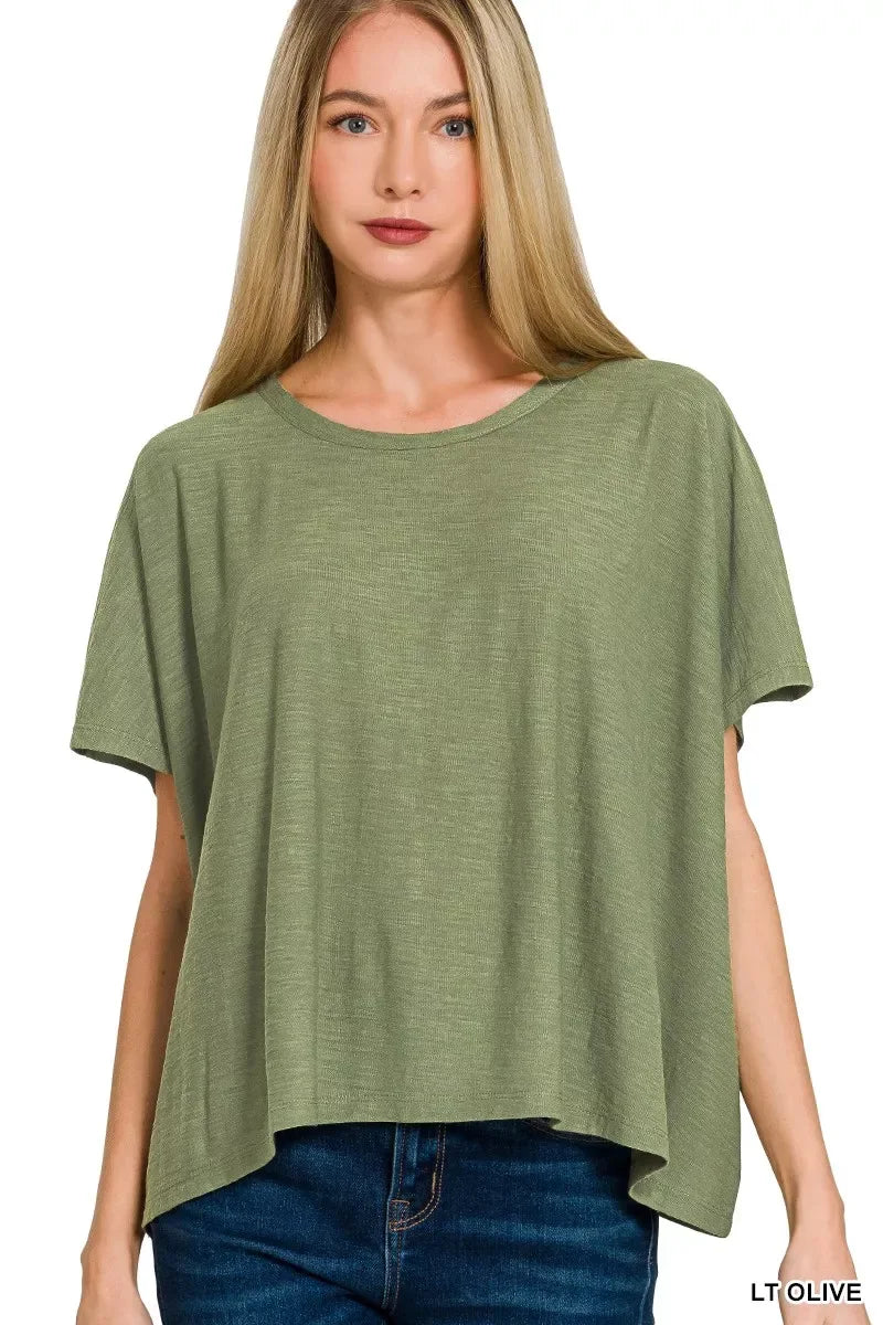 Zenana Round Neck Short Sleeve T-Shirt - Trendsi - Flyclothing LLC