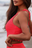 Crisscross Scoop Neck Swim Top - Trendsi - Flyclothing LLC