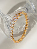 Stainless Steel Inlaid Zircon Bracelet - Trendsi
