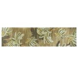 10' Moss Green Hand Tufted Tropical Trees Indoor Runner Rug - Homeroots