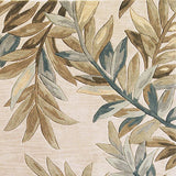 2' X 10' Ivory Tropical Branches Wool Indoor Runner Rug - Homeroots