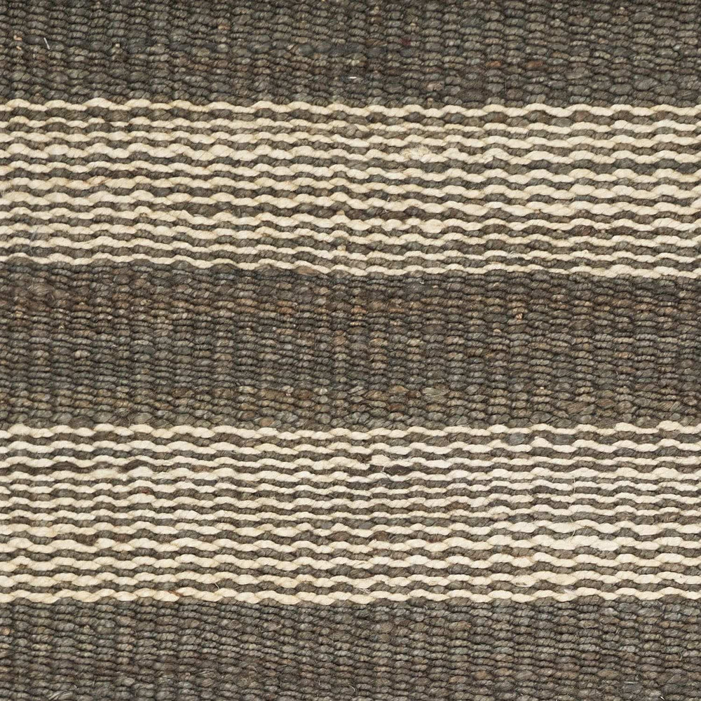 5' X 7' Brown and Beige Striped Hand Woven Area Rug - Homeroots - Flyclothing LLC
