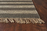 5' X 7' Brown and Beige Striped Hand Woven Area Rug - Homeroots - Flyclothing LLC