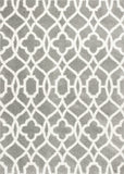 5' X 8' Grey Ivory Machine Woven Ogee Indoor Area Rug - Homeroots