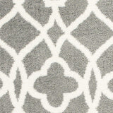 5' X 8' Grey Ivory Machine Woven Ogee Indoor Area Rug - Homeroots - Flyclothing LLC