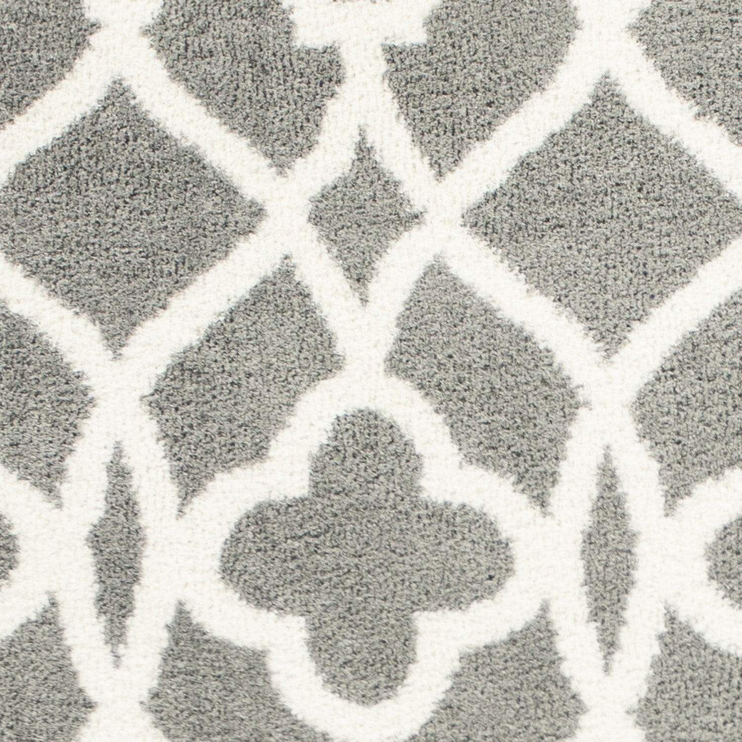 5' X 8' Grey Ivory Machine Woven Ogee Indoor Area Rug - Homeroots - Flyclothing LLC