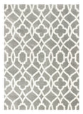 5' X 8' Grey Ivory Machine Woven Ogee Indoor Area Rug - Homeroots