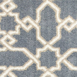 5' X 8' Slate Blue Geometric Pattern Microfiber Indoor Area Rug - Homeroots - Flyclothing LLC