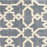 5' X 8' Slate Blue Geometric Pattern Microfiber Indoor Area Rug - Homeroots - Flyclothing LLC
