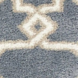 5' X 8' Slate Blue Geometric Pattern Microfiber Indoor Area Rug - Homeroots - Flyclothing LLC
