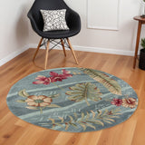 6' X 6' Seafoam Green Hand Tufted Area Rug - Homeroots
