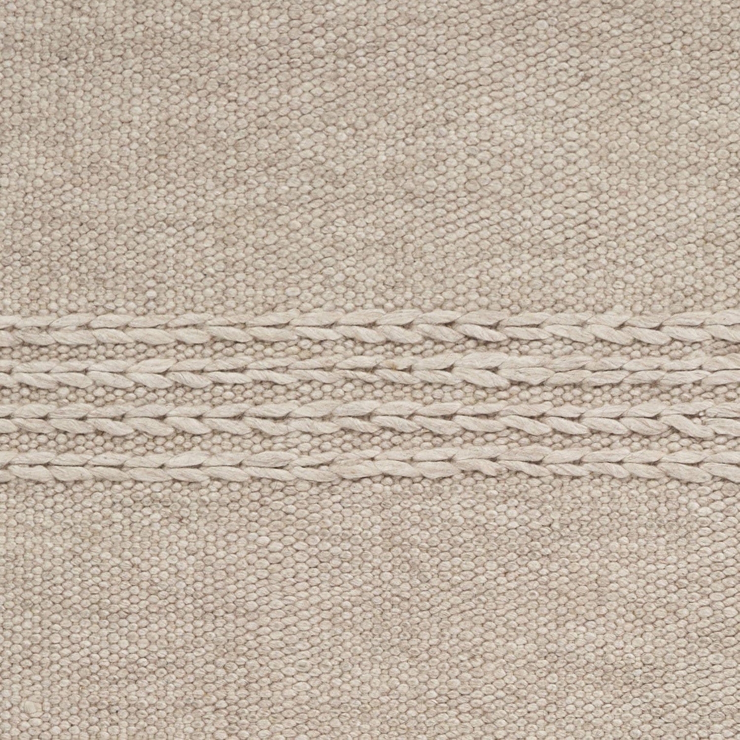 5' X 8' Natural Plain Wool Indoor Area Rug With Fringe - Homeroots