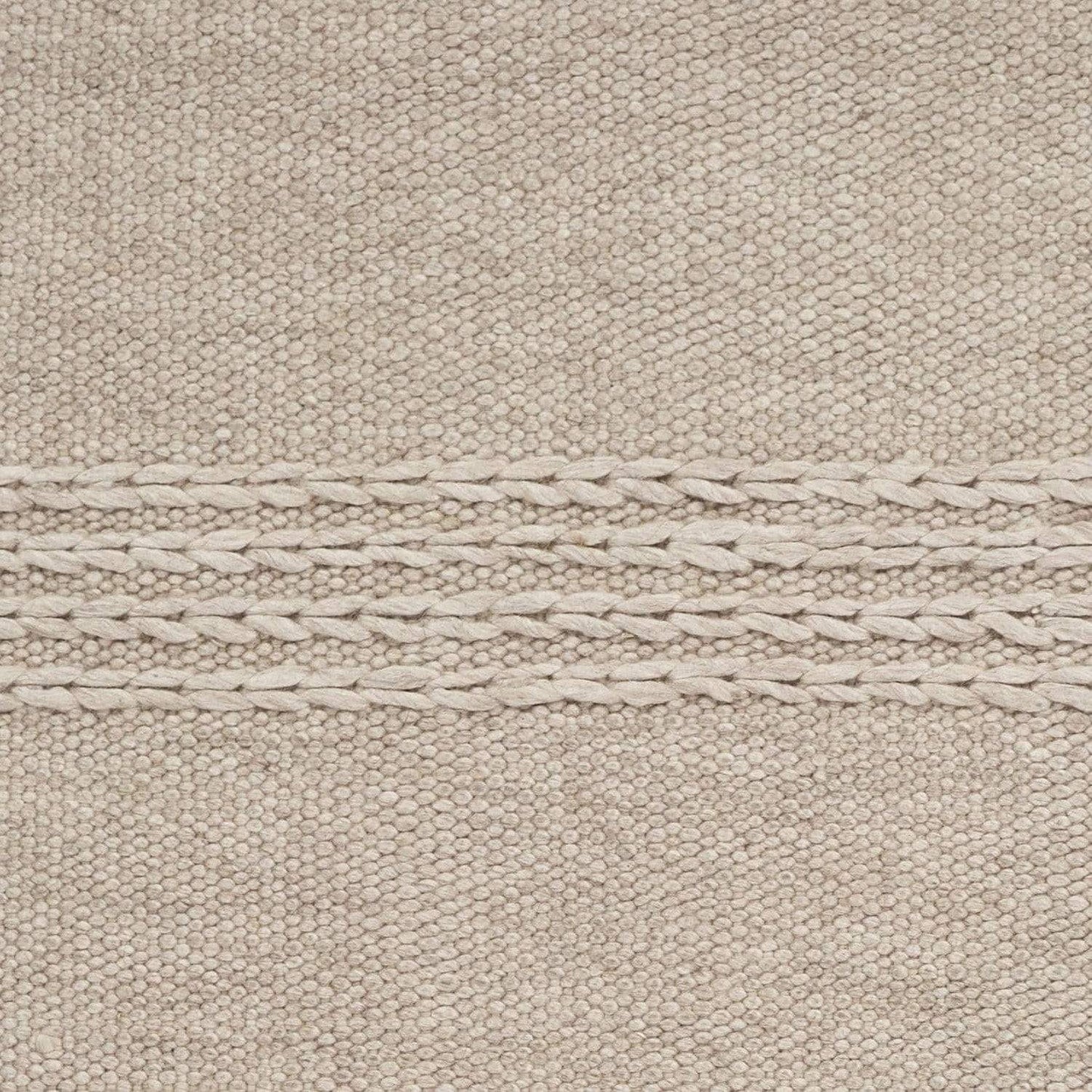5' X 8' Natural Plain Wool Indoor Area Rug With Fringe - Homeroots - Flyclothing LLC