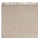 5' X 8' Natural Plain Wool Indoor Area Rug With Fringe - Homeroots - Flyclothing LLC