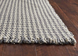 5' X 8' Ivory Or Grey Plaid Knitted Wool Indoor Area Rug With Fringe - Homeroots - Flyclothing LLC
