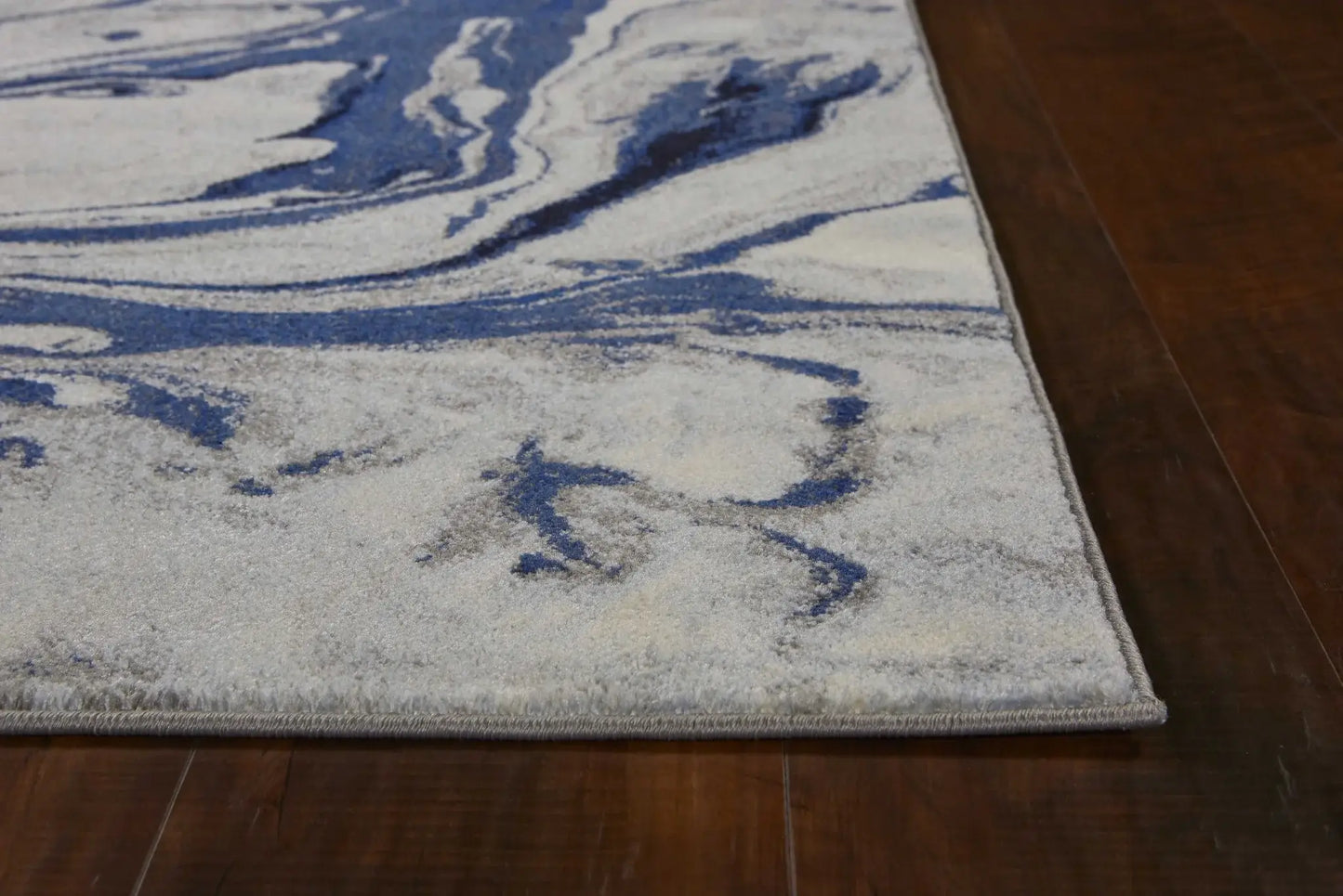 7' X 10' Blue Machine Woven Abstract Watercolor Indoor Area Rug - Homeroots - Flyclothing LLC