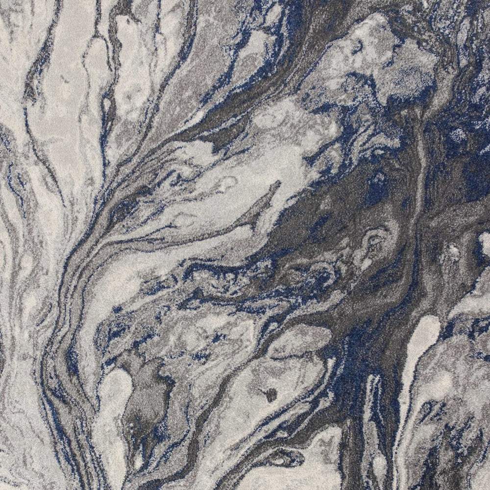 6' X 9' Grey Abstract Marble Design Indoor Area Rug - Homeroots - Flyclothing LLC